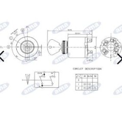 3-position starter and light switch for agricultural tractor 04158 | NewgardenAgri.com