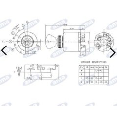 4-Stellungs-Zünd- und Lichtschalter für Ackerschlepper 00769