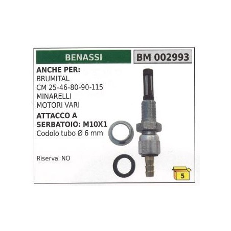 Grifo de combustible BENASSI motocultor motoazada 002993 | NewgardenAgri.com