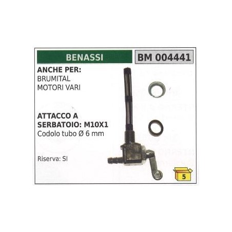 Rubinetto carburante BENASSI motocoltivatore motozappa fresa 004441 | NewgardenAgri.com