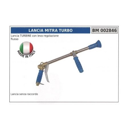 Simple miter turbo spraying lance with flow adjustment lever | NewgardenAgri.com