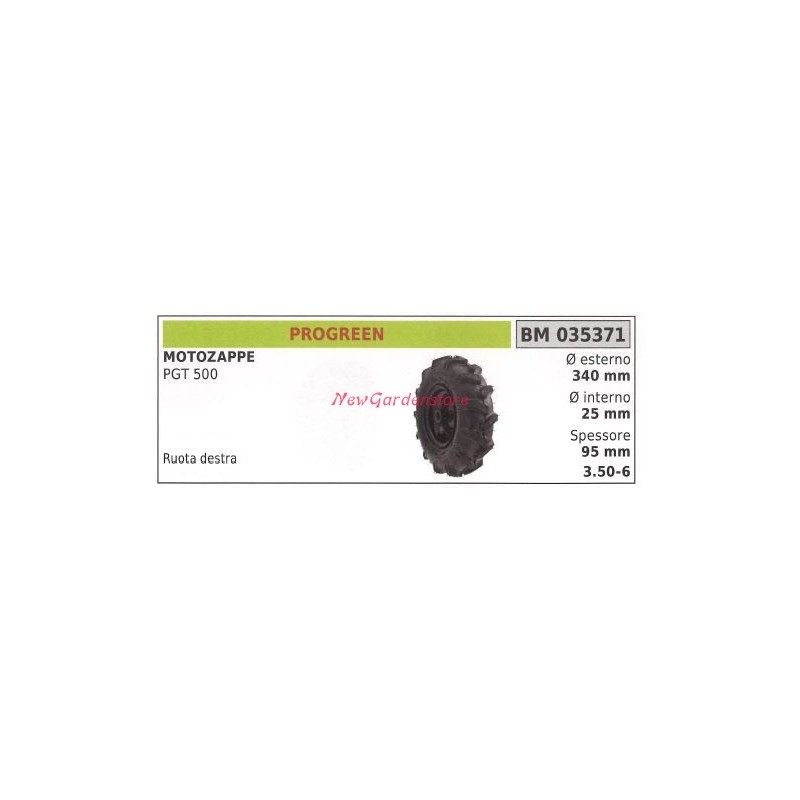 Rechtes Rad PROGREEN Motorhacke PGT 500 035371