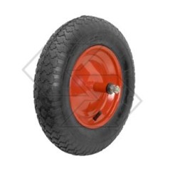 Ruota gomma piena per cariola carrello MOTOFALCIATRICE Ø 12x25mm ø esterno 330mm | NewgardenAgri.com