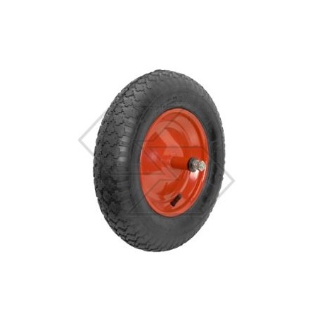 Solid rubber wheel for wheelbarrow trolley TRACTOR Ø 12x25mm external diameter 330mm | NewgardenAgri.com