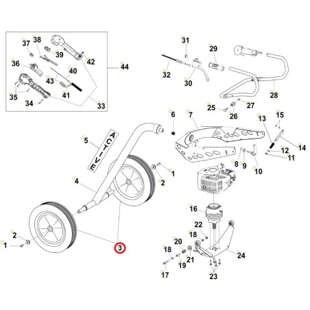 ORIGINAL ACTIVE grass auger wheel models t-165 020780 | NewgardenAgri.com