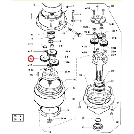 ORIGINAL ACTIVE Satellitenbohrer erste Stufe Modelle t143 - t152 020797 | NewgardenAgri.com