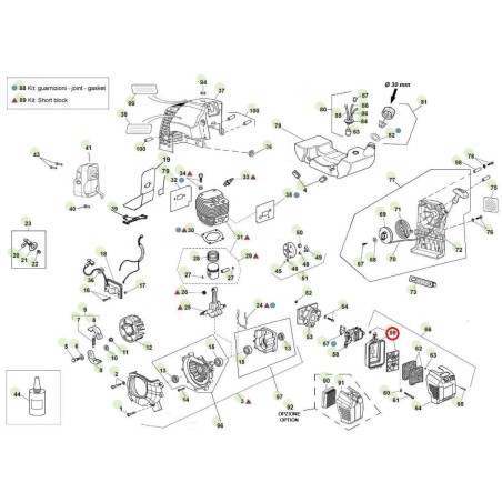 Boîte à filtre pour débroussailleuse ORIGINAL ACTIVE 4.5 - 5.5 tarière t143 020558 | NewgardenAgri.com