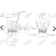 Asiento sky envolvente serie 3 para tractor agrícola AMA