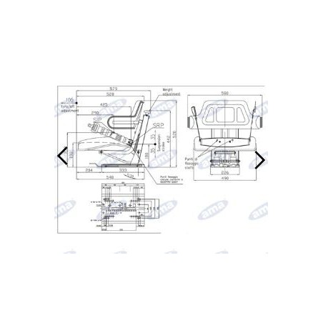 Asiento sky envolvente serie 3 para tractor agrícola AMA 75605