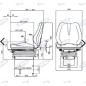 Asiento SMALL sky con suspensión mecánica para tractor agrícola AMA