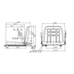 COBO Schmaler Sitz mit Führung und Sicherheitsgurt für Ackerschlepper | NewgardenAgri.com