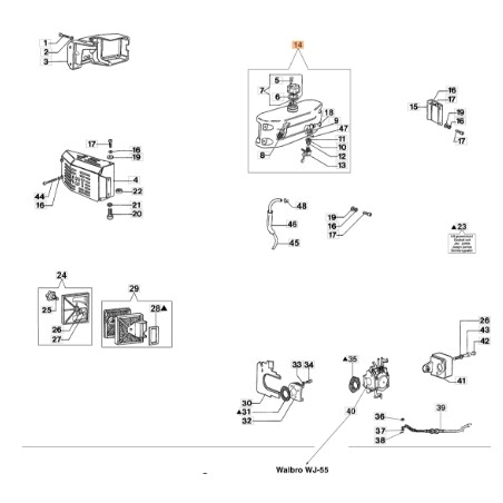 Motorcycle tank models MTL81R MTL85R ORIGINAL EMAK 53012004R | NewgardenAgri.com