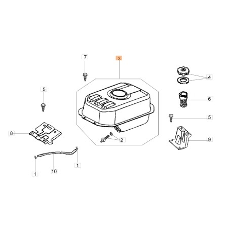 Motorhoe tanque modelos MH150RKS MH175RK ORIGINAL EMAK L66151235 | NewgardenAgri.com