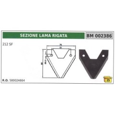 Sezione lama rigata per motofalciatrice 212 SF dente barra falciante BCS 622 | NewgardenAgri.com