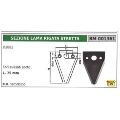 Sezione lama rigata stretta per motofalciatrice D2002 | NewgardenAgri.com