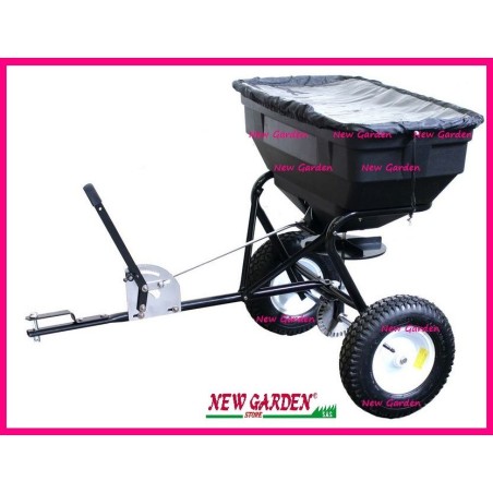 Trailing fertiliser spreader rubber wheels capacity 56kg 551570 garden equipment | NewgardenAgri.com