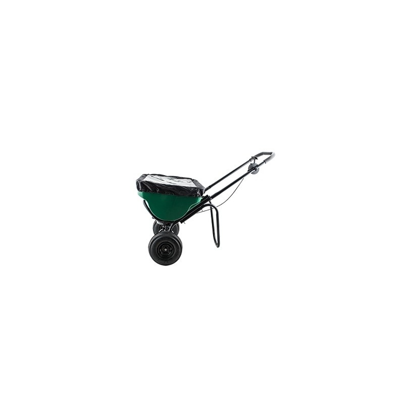 Towing fertiliser spreader 45 kg distributes fertiliser seed salt and sand 320633