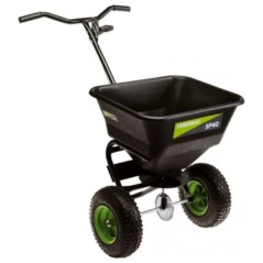 Epandeur d'engrais rotatif professionnel VERDEMAX à roues pneumatiques 40 l | NewgardenAgri.com