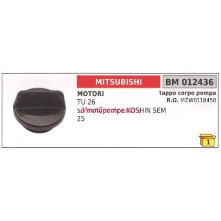 Tapón de llenado motor MITSUBISHI motobomba TU 26 012436 | NewgardenAgri.com