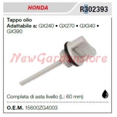 Tapón de llenado de aceite HONDA motocultor GX240 270 340 390 R302393 | NewgardenAgri.com