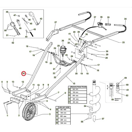 ORIGINAL ACTIVE auger models t152 020783 right-side wheel frame | NewgardenAgri.com