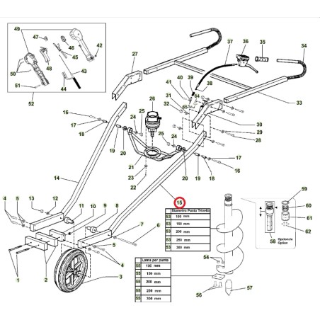 ORIGINAL ACTIVE châssis de roue gauche tarière modèles t152 020779 | NewgardenAgri.com