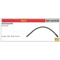 Tubo benzina LUNGO DAYE GT 02 A motozappa lunghezza 340 mm 8 mm codice 022938 | NewgardenAgri.com