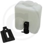 Universal washer fluid tank with pump holder for agricultural tractor