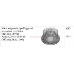 Vetro trasparente ACME per motocoltivatore ADN45 48 54 60 1638 | NewgardenAgri.com