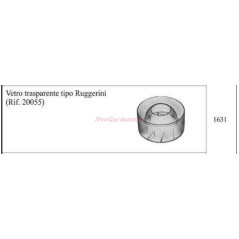 RUGGERINI verre transparent pour tracteur marcheur 1631 | NewgardenAgri.com