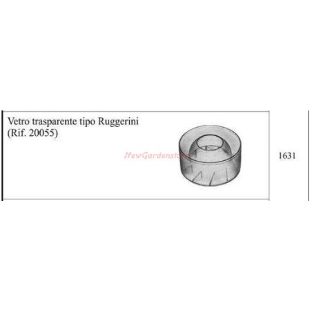 RUGGERINI verre transparent pour tracteur marcheur 1631 | NewgardenAgri.com