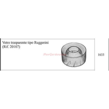 RUGGERINI verre transparent pour tracteur à pied 1633 | NewgardenAgri.com