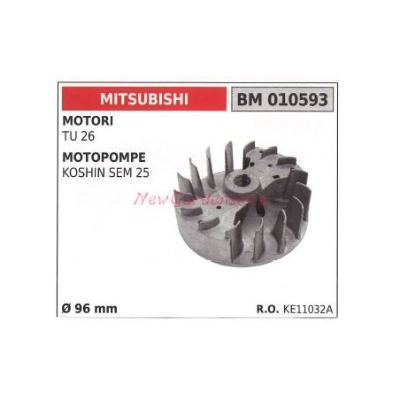 Magnetic flywheel MITSUBISHI motor TU 26 KOSHIN SEM 25 010593 | NewgardenAgri.com