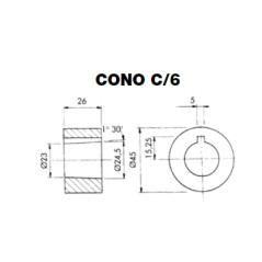 Volante con tapa de cazoleta para tractor agrícola Danfoss: OTPB - OSPB