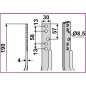 Zappa zappetta motocoltivatore motozappa fresa 350-176 350-177 DX SX HOLDER