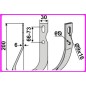 Bodenfräse Fräsmesser350-663 350-662 UNIVERSALdx sx 200mm