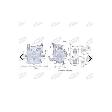 Bomba AR 140BP/C con conductos exteriores plastificados 3 membranas 88932