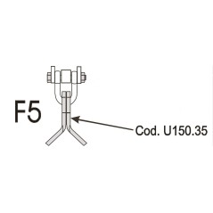 ORIGINAL PROCOMAS Hacke 40x8 mit Schlitz für Schlegelmäher F100 F120 F110 F130 F160 | NewgardenAgri.com