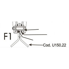 ORIGINAL PROCOMAS 60x6 hoe for flail mower F100 F120 F110 F130 07 U150.22 | NewgardenAgri.com