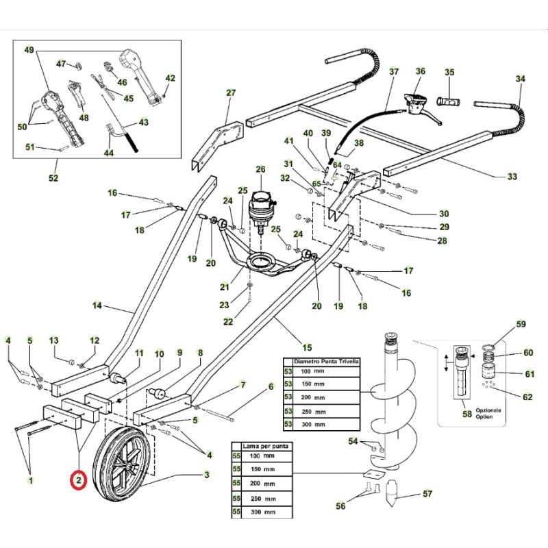 Lestage de tarière ORIGINAL ACTIVE t152 020811