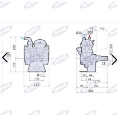 AR 70BP C 2-Membran-Aluminiumpumpe mit externen Anschlüssen 34173 | NewgardenAgri.com