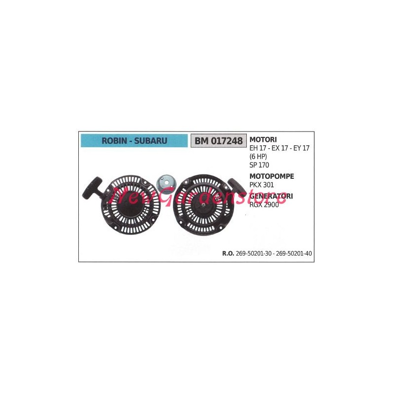 Arranque SUBARU motor bomba PKX 301 generador RGX 2900 017248