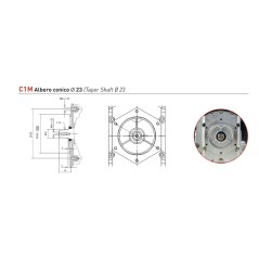 Kompletter Dieselmotor Motor Grubber ZANETTI S400C1M konisch Ø  23 Handstart