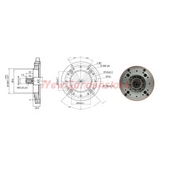 Motore completo motocoltivatore ZANETTI DIESEL ZDM86C1MEV conico avviamento elettrico