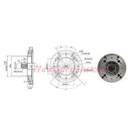 Motore completo motocoltivatore ZANETTI DIESEL ZDM86C1MEV conico avv. elettrico