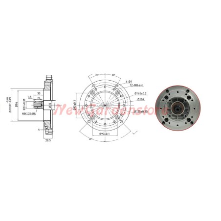 Motore completo motocoltivatore ZANETTI DIESEL ZDM86C1MEV conico avviamento elettrico