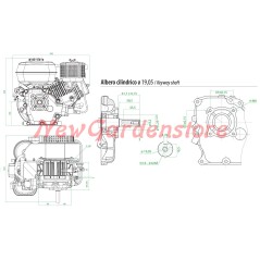 Complete ZANETTI DIESEL ZDX210L2 motor cultivator engine cylindrical manual start | NewgardenAgri.com