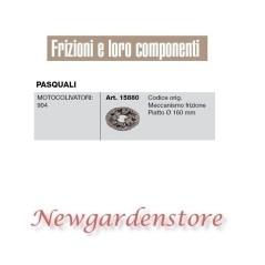 Kupplungsmechanismus 15880 Motorgrubber kompatibel PASQUALI 904 flach 160mm | NewgardenAgri.com