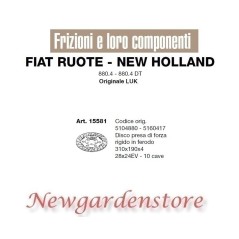 Clutch disc 10-cave tractor 880.4 880.4DT LUK 15581 FIAT NEW HOLLAND 5104880 | NewgardenAgri.com