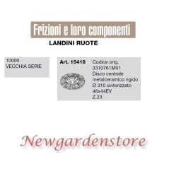 Disco frizione 15418 LANDINI trattore 10000 vecchia serie 310mm 48x44EV Z23 | NewgardenAgri.com